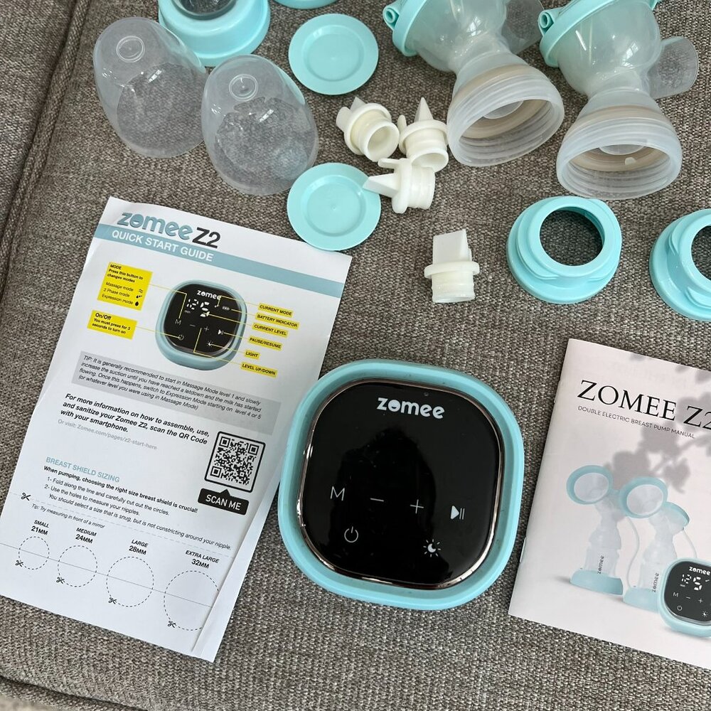 Zomee Z2 Double Electric Breast Pump in Box Nearly New - Picture 10 of 14